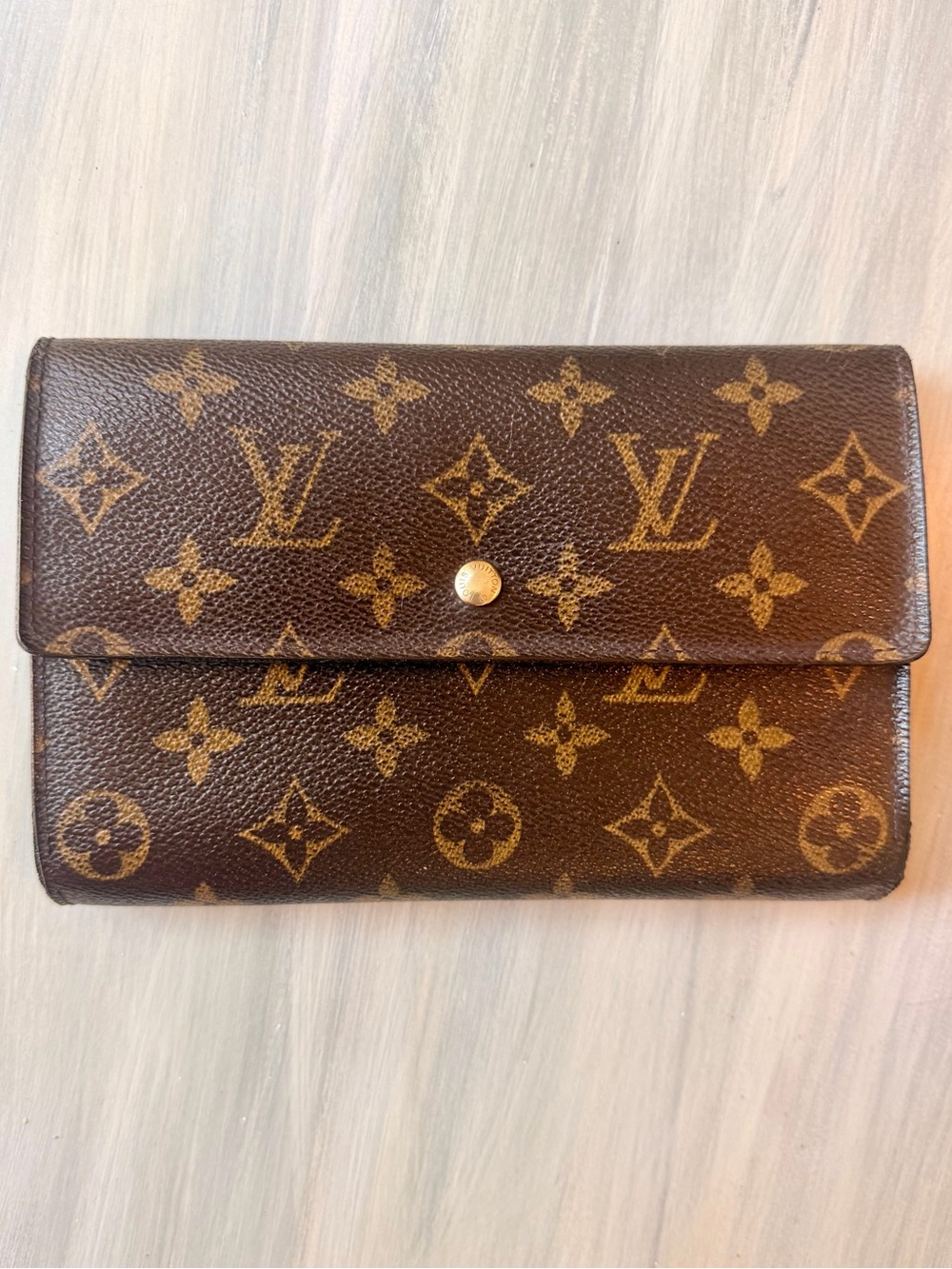 Louis Vuitton Monogram Pochette Passport Trifold Wallet Pochette Pass-Port